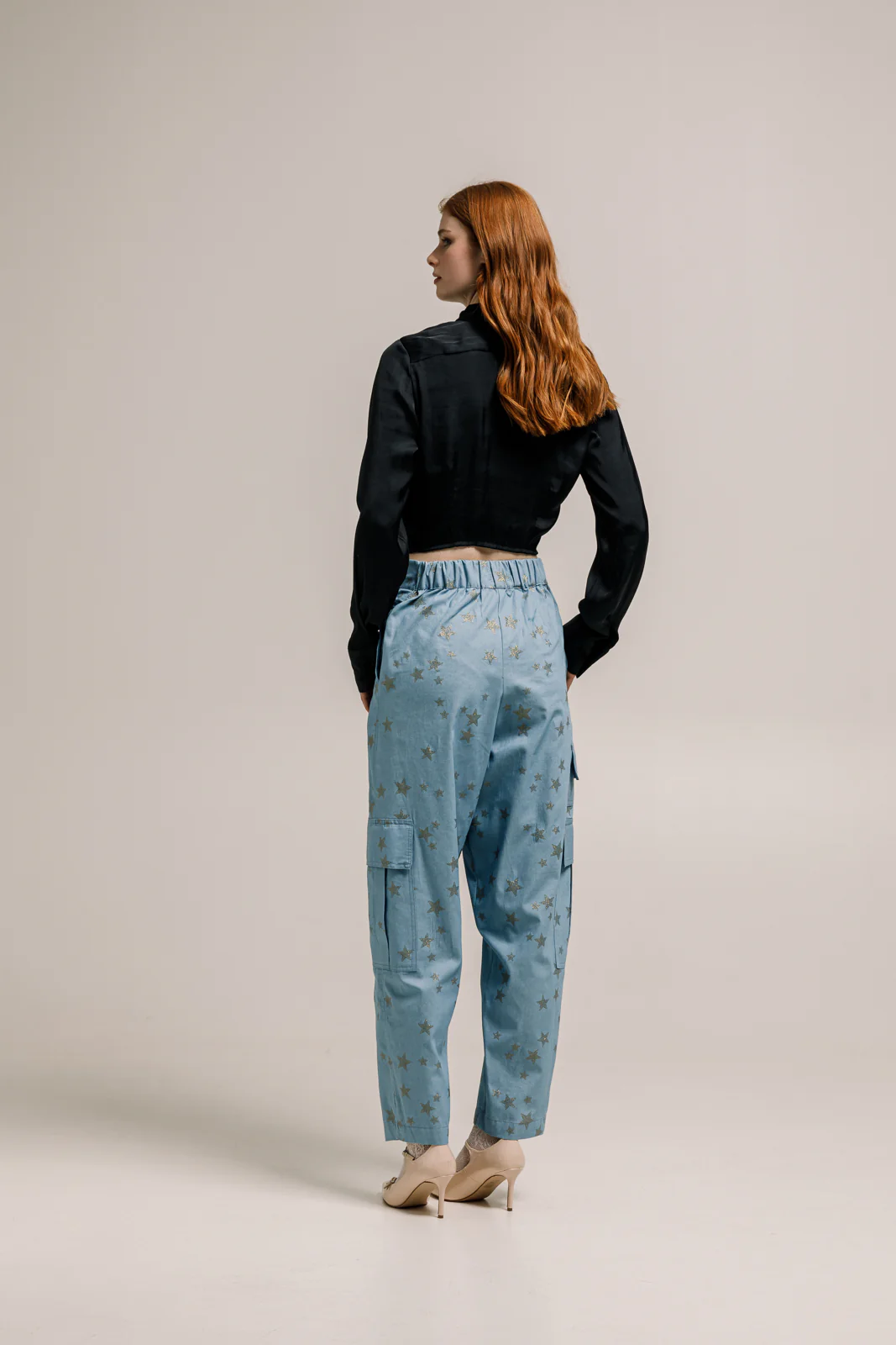 Gabby Denim Cargo Pants Light Blue - Image 3