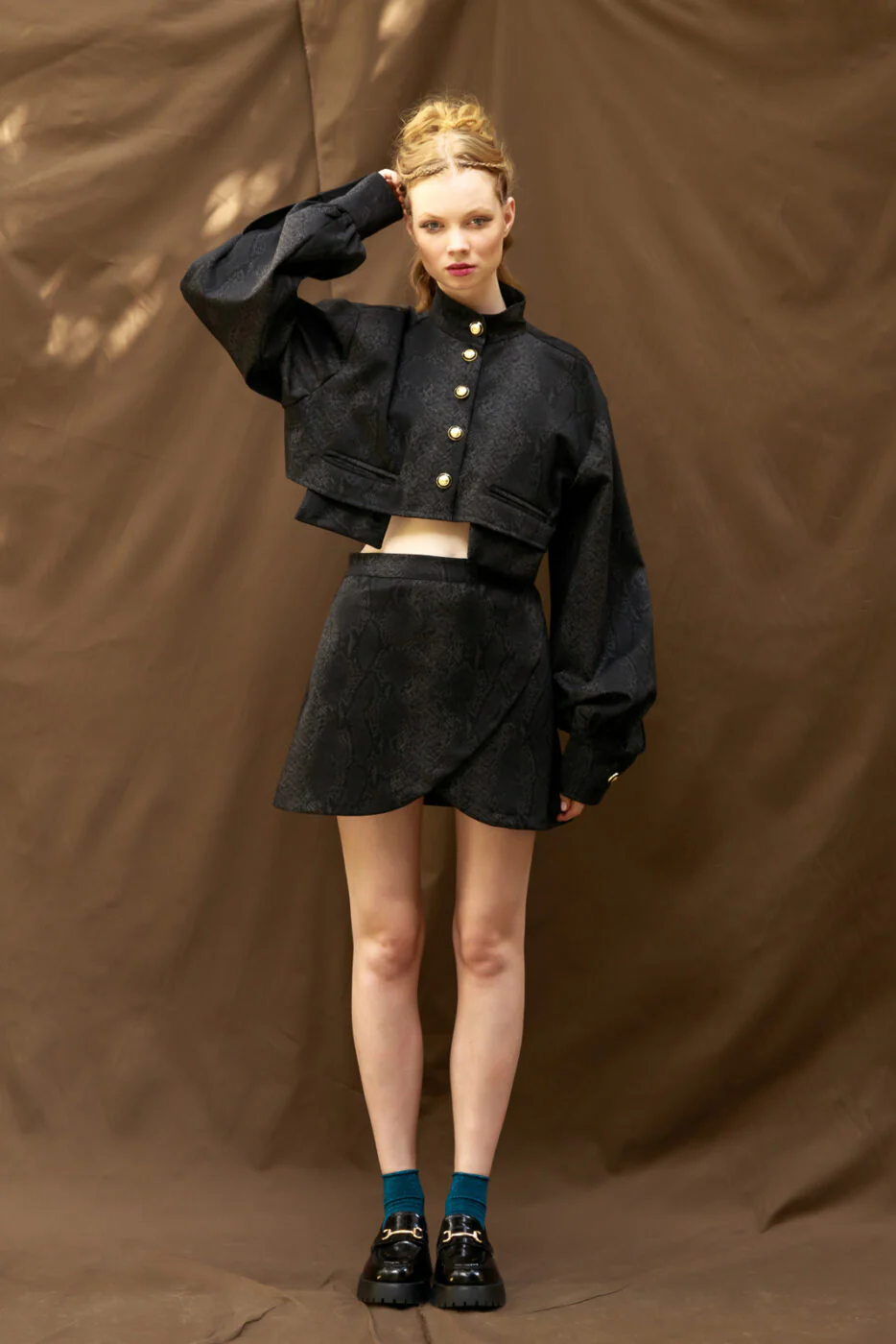 Hopi Mini Skirt Printed Black
