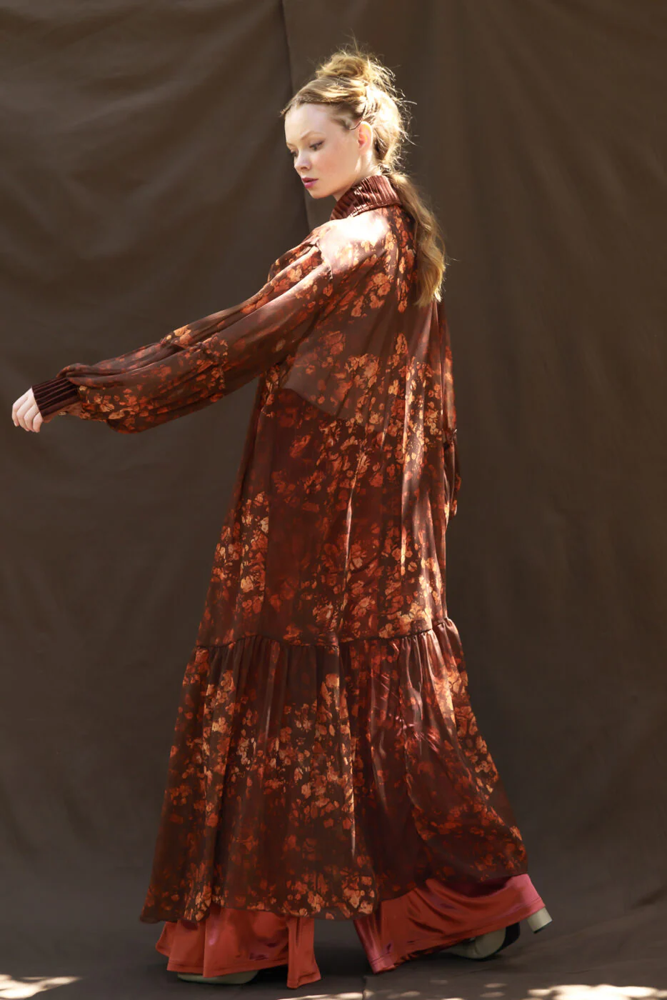 Shawnee Maxi Dress Printed Brown - Image 4